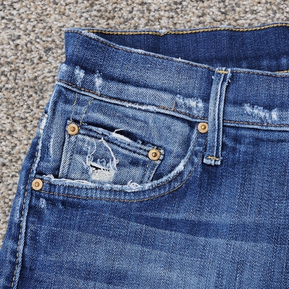 Mother The Dropout Tequila Truth Shorts Denim Cotton Stretch Jeans USA Size 28 - Picture 2 of 13